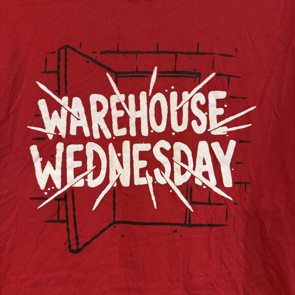 Revive Warehouse Wednesday T-Shirt L Youth Red Short Sleeve Skateboarding Tee - Picture 2 of 6